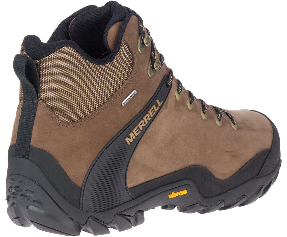 Merrell Vandrestøvler Herre - Chameleon 8 Læder Mid Waterproof - Brune/Sort - EKS071864